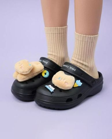  PAUL FRANK - Giày clog unisex phối charm 