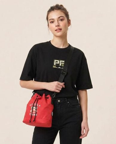  PAUL FRANK - Túi đeo chéo unisex rút dây in logo 