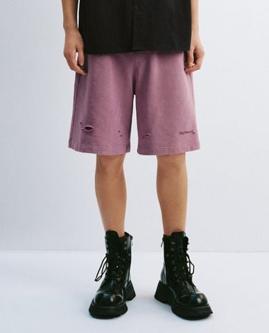  URBAN REVIVO - Quần short nam ống rộng lưng thun 