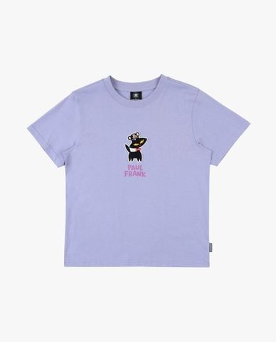  PAUL FRANK - Áo thun nữ cổ tròn tay ngắn phối họa tiết 