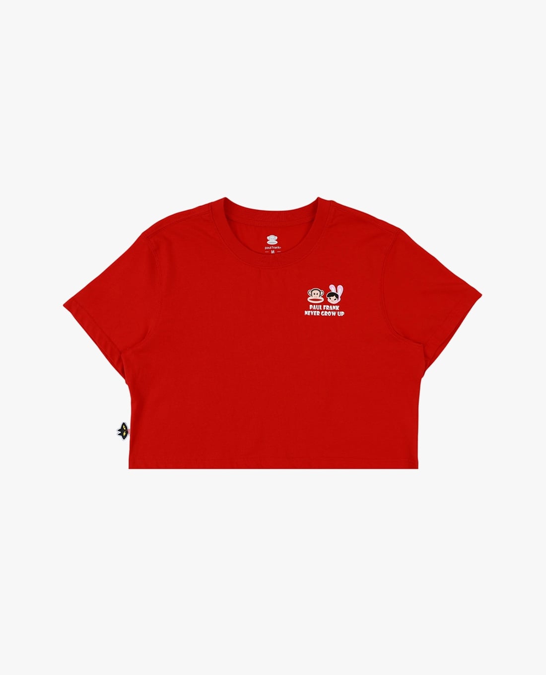 PAUL FRANK - Áo croptop nữ cổ tròn tay ngắn in hình