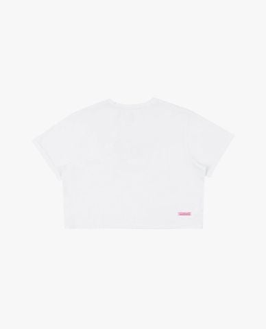  PAUL FRANK - Áo croptop nữ cổ tròn tay ngắn in hình 