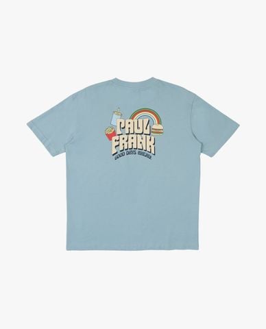  PAUL FRANK - Áo thun unisex cổ tròn tay ngắn thêu logo 