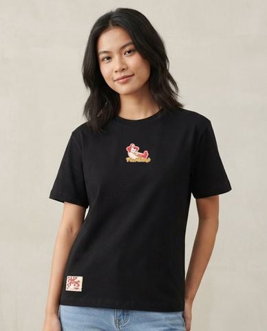  PAUL FRANK - Áo thun unisex cổ tròn tay ngắn thêu logo 
