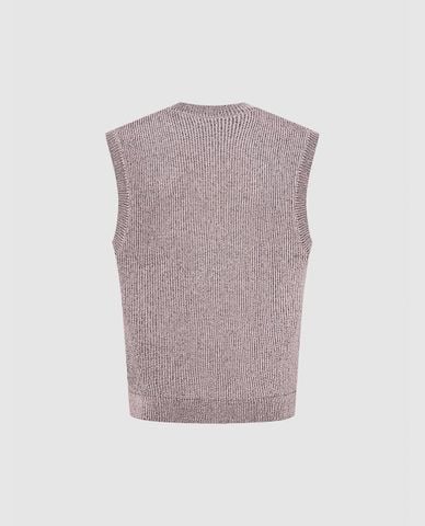  URBAN REVIVO - Áo dệt kim nam sát nách họa tiết trái tim 