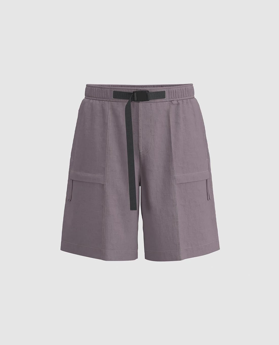 URBAN REVIVO - Quần short nam ngang gối lưng thun Leisure