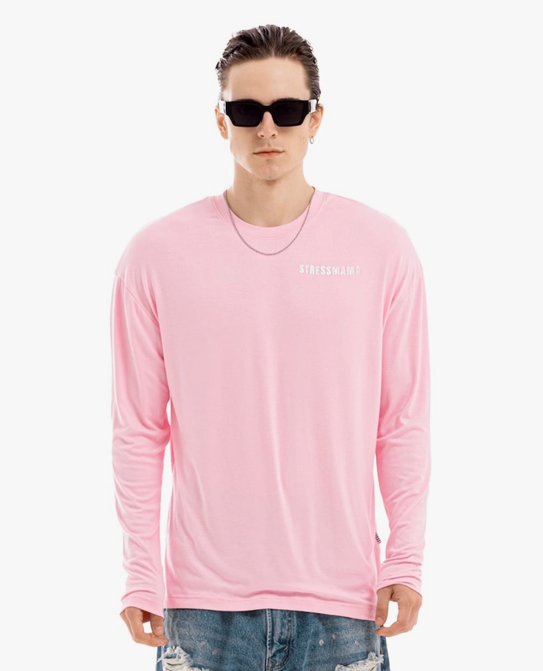 STRESSMAMA - Áo thun unisex cổ tròn tay dài Hôtel Mama