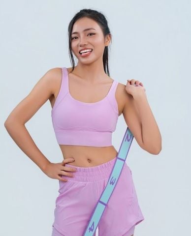  AZURA - Áo bra thể thao nữ cổ U khoét lưng Cushion 