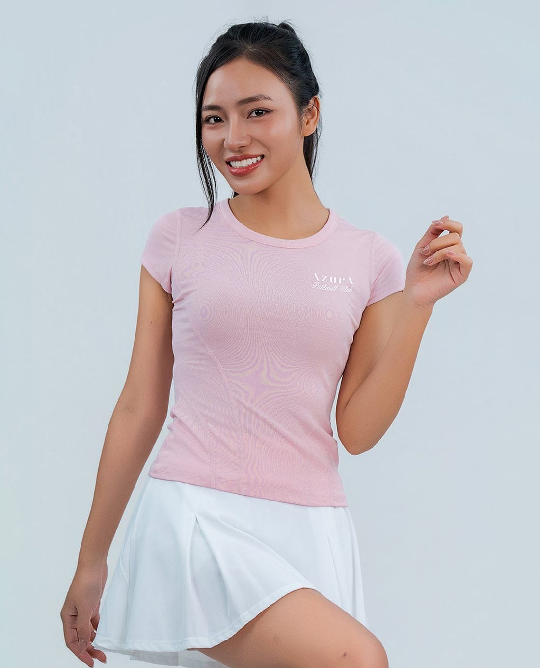 AZURA - Áo thun thể thao nữ cổ tròn tay ngắn Prima