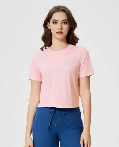  AZURA - Áo croptop nữ cổ tròn tay ngắn Cloud 