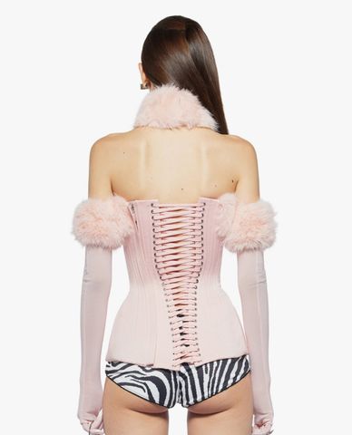  FANCì CLUB - Áo corset nữ phối lông Marilyn 