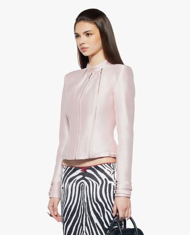  FANCì CLUB - Áo khoác croptop nữ cổ cao tay dài khóa zip Solar 