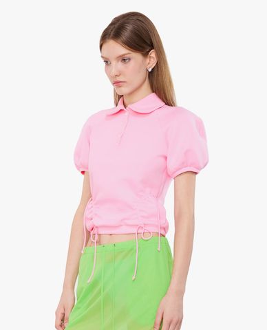  FANCì CLUB - Áo polo nữ cổ bẻ tay phồng Ease 