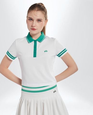  PILI - Áo polo nữ tay ngắn phom croptop 