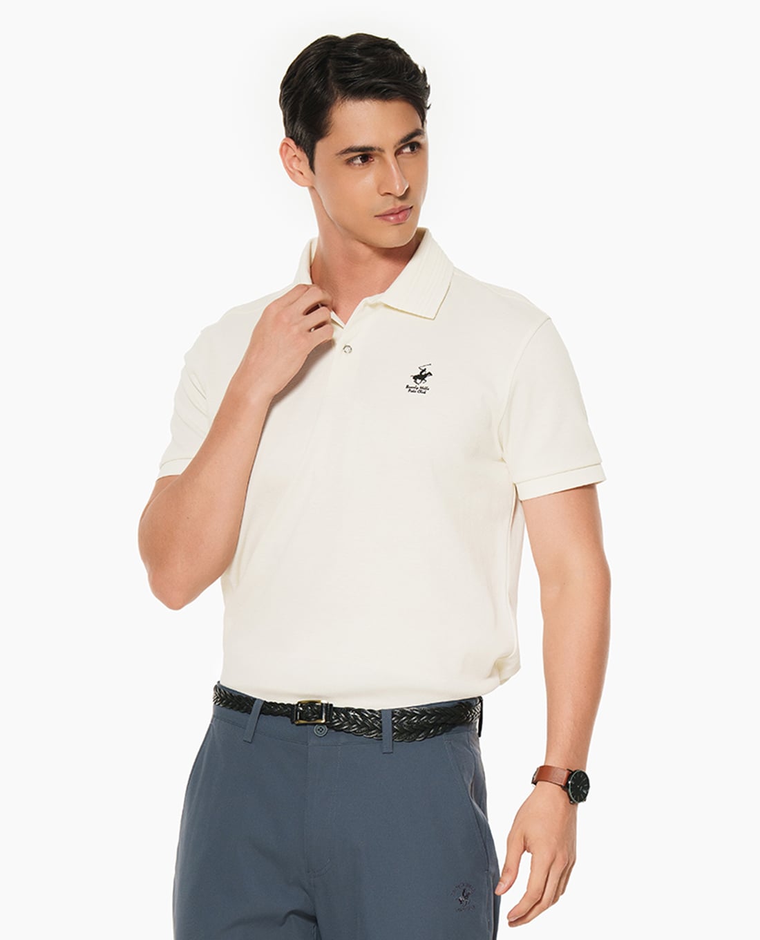 BEVERLY HILLS POLO CLUB - Áo polo nam cổ bẻ tay ngắn lịch lãm