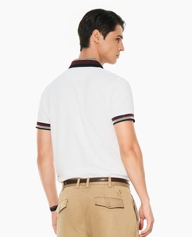  BEVERLY HILLS POLO CLUB - Áo polo nam cổ bẻ tay ngắn viền sọc 