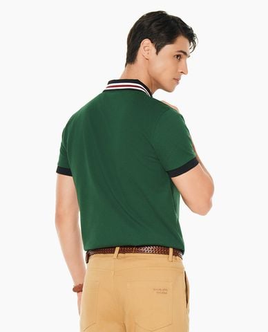  BEVERLY HILLS POLO CLUB - Áo polo nam cổ bẻ tay ngắn viền sọc 