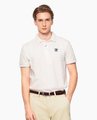  BEVERLY HILLS POLO CLUB - Áo polo nam cổ bẻ tay ngắn thêu logo 