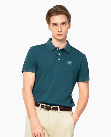  BEVERLY HILLS POLO CLUB - Áo polo nam cổ bẻ tay ngắn thêu logo 