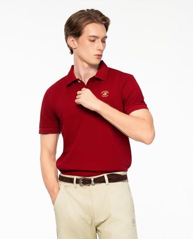  BEVERLY HILLS POLO CLUB - Áo polo nam cổ bẻ tay ngắn thêu logo 