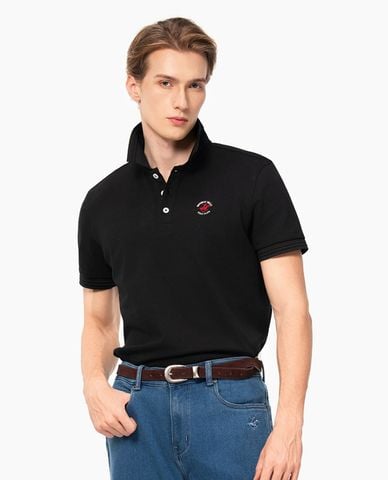  BEVERLY HILLS POLO CLUB - Áo polo nam cổ bẻ tay ngắn thêu logo 