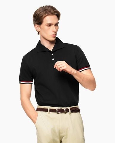 BEVERLY HILLS POLO CLUB - Áo polo nam cổ bẻ tay ngắn viền sọc 