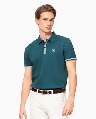  BEVERLY HILLS POLO CLUB - Áo polo nam cổ bẻ tay ngắn phối viền 