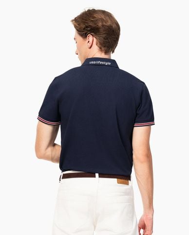 BEVERLY HILLS POLO CLUB - Áo polo nam cổ bẻ tay ngắn phối viền 