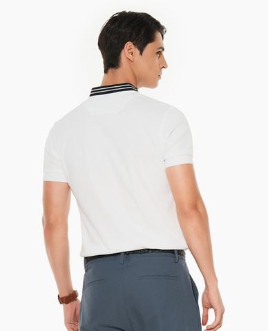  BEVERLY HILLS POLO CLUB - Áo polo nam cổ V tay ngắn viền sọc 