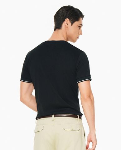  BEVERLY HILLS POLO CLUB - Áo polo nam cổ tròn tay ngắn thêu logo 