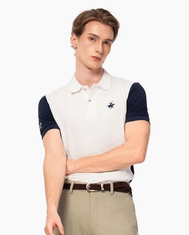  BEVERLY HILLS POLO CLUB - Áo polo nam cổ bẻ tay ngắn phối màu 