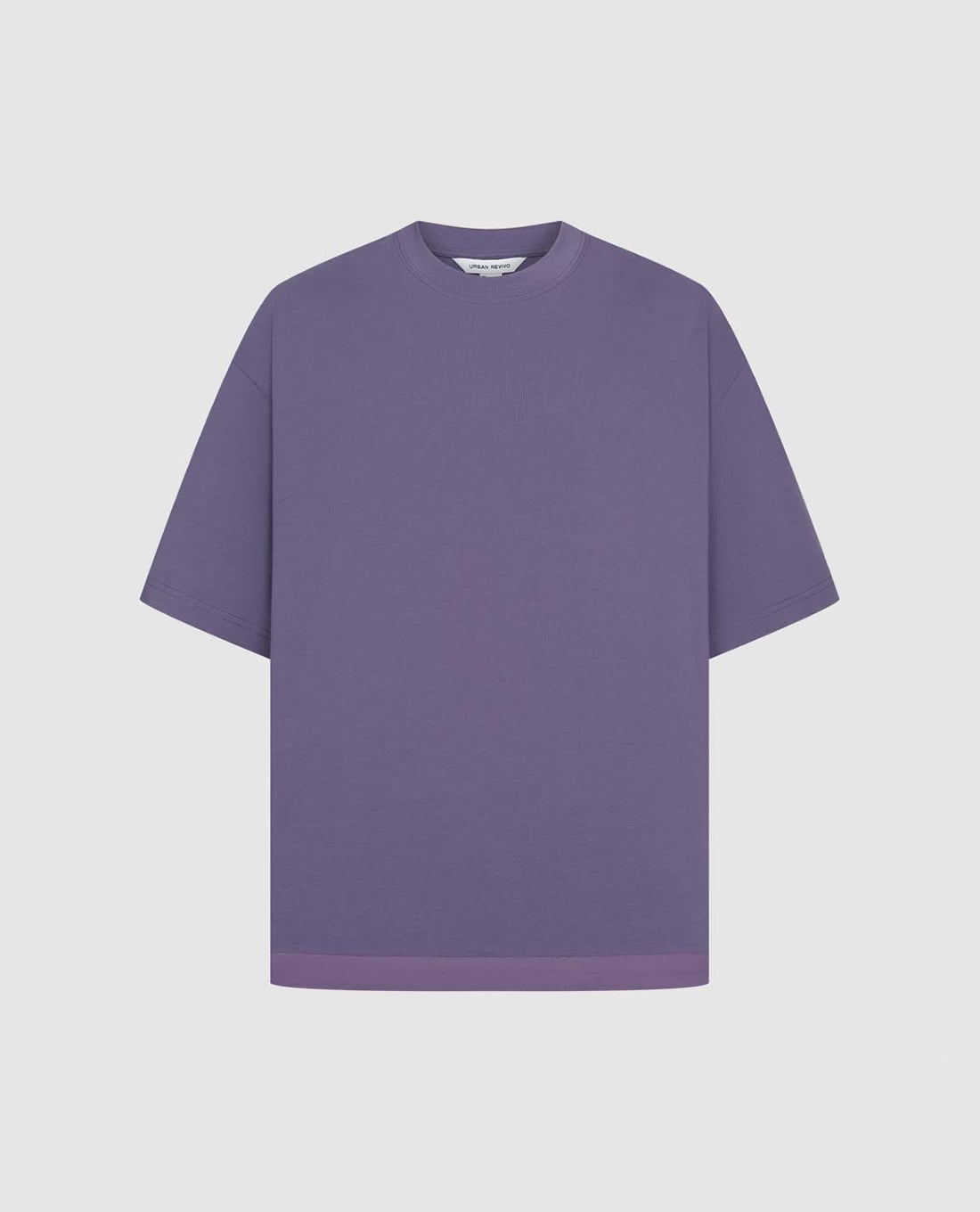 URBAN REVIVO - Áo thun nam cổ tròn tay ngắn thời trang