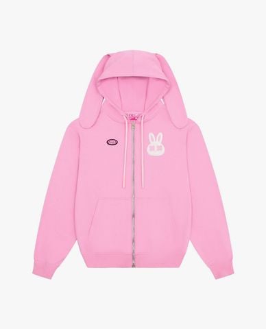  BAD RABBIT CLUB - Áo khoác phối mũ unisex Pinkie Rabbit 