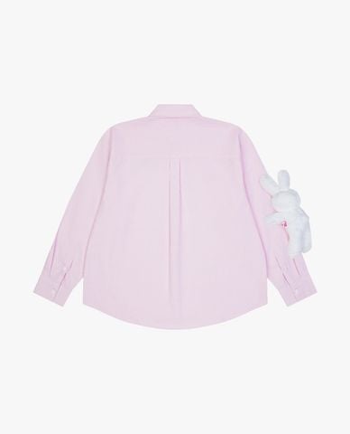  BAD RABBIT CLUB - Áo sơ mi unisex tay dài kẻ sọc Fruity Rabbit 
