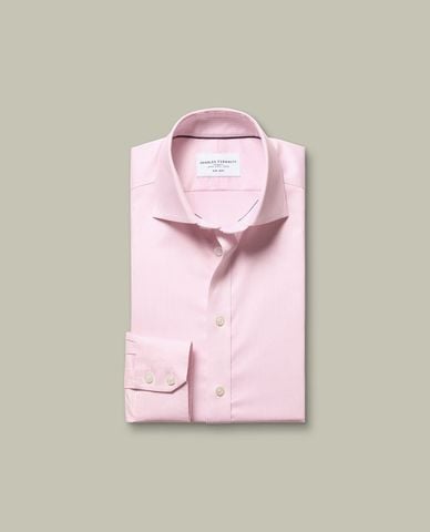  CHARLES TYRWHITT - Áo sơ mi nam cổ bẻ tay dài kẻ sọc Greenwich 