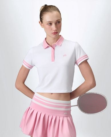  PILI - Áo polo nữ tay ngắn phom croptop 