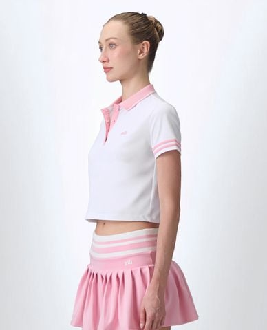  PILI - Áo polo nữ tay ngắn phom croptop 