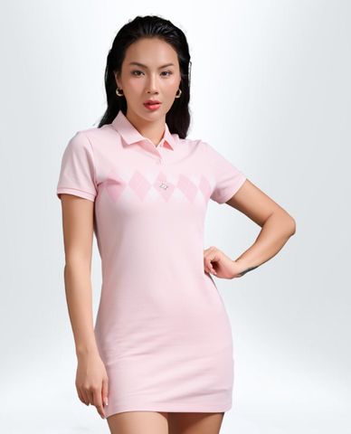  PILI - Đầm thể thao mini tay ngắn họa tiết quả trám 