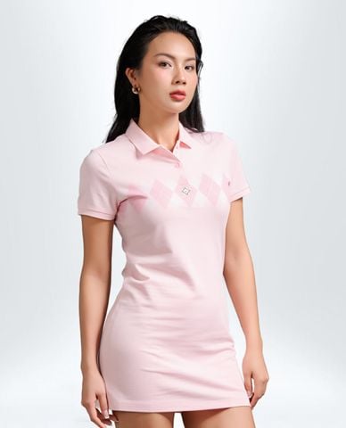  PILI - Đầm thể thao mini tay ngắn họa tiết quả trám 