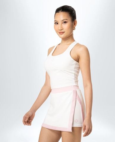  PILI - Chân váy thể thao mini xẻ tà phối viền 