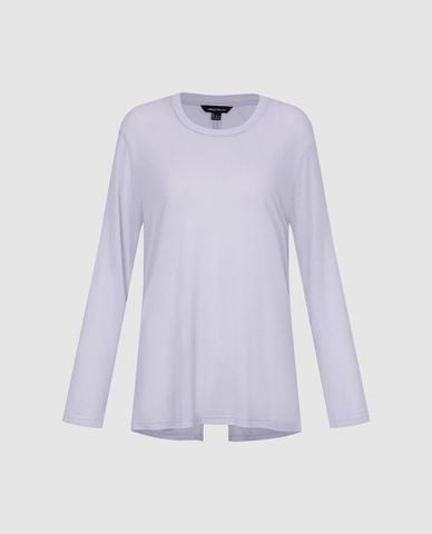  URBAN REVIVO - Áo thun nữ cổ tròn tay dài phom rộng 