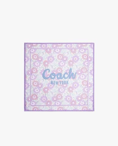  COACH - Khăn choàng nữ phom vuông Script Floral Print 