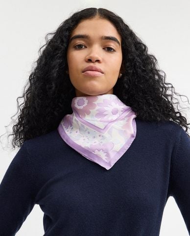  COACH - Khăn choàng nữ phom vuông Script Floral Print 