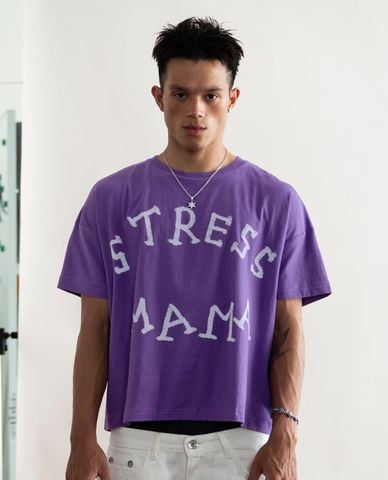  STRESSMAMA - Áo thun unisex cổ tròn tay ngắn Crayon 