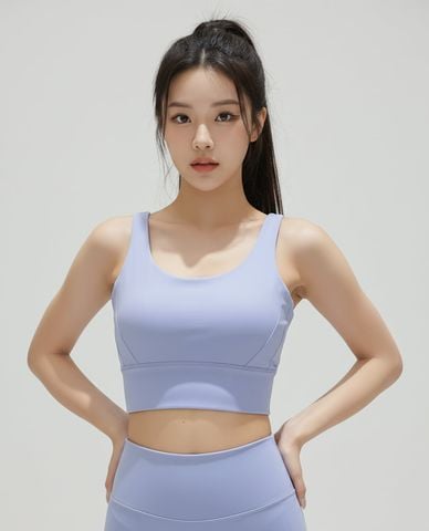  AZURA - Áo bra thể thao nữ bản to cổ tròn 