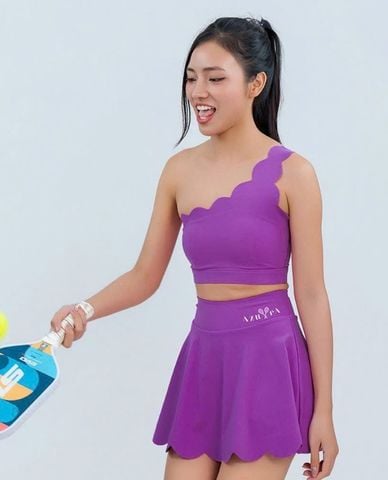  AZURA - Set đồ tập pickleball tennis nữ sóng biển chéo vai Flow 