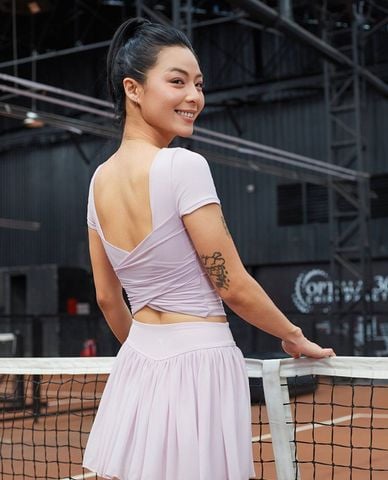  AZURA - Áo croptop nữ tay ngắn phom ôm Grace 