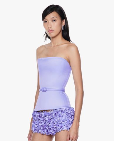  FANCì CLUB - Áo corset nữ phối dây đai Trace Satin 