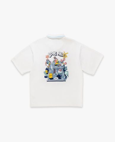  FILA - Áo polo unisex cổ bẻ tay ngắn Fila x Sea Artist 