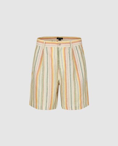  URBAN REVIVO - Quần short nam ống rộng kẻ sọc 
